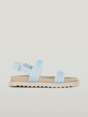 G-Star Women's Diesem Strap Leather Light Blue Slides