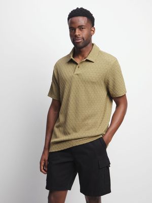 Men's Green Textured Golfer