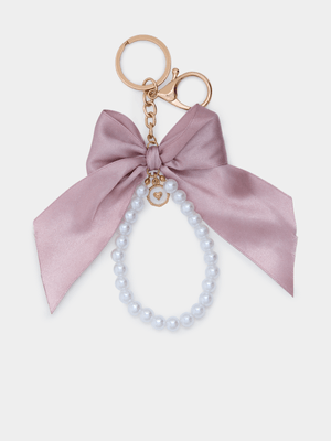 Women's Pink Pearl Bag Charm