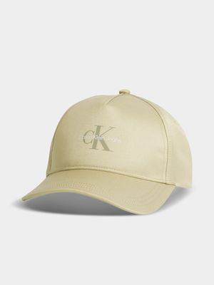 Men's Calvin Klein Khaki Mono Logo Print Cap