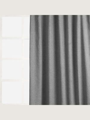 Curtain Eyelet Lined Melange Grey 265x223cm