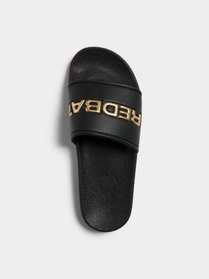 Redbat Women's Black/Gold Slide