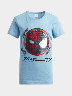 Jet Older Boys Blue Spiderman T-Shirt