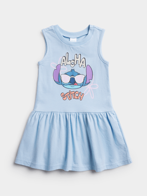 Jet Toddler Girls Blue Aloha Stitch Dress