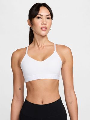 Womens Nike Indy Light Support White Sports Bra