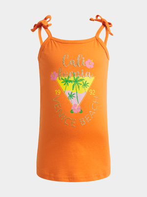 Jet Younger Girls Orange Tropical Vest