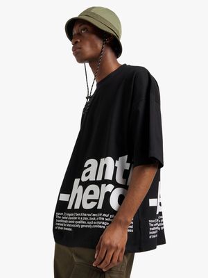 Men's Black Anti- Hero Graphic Top