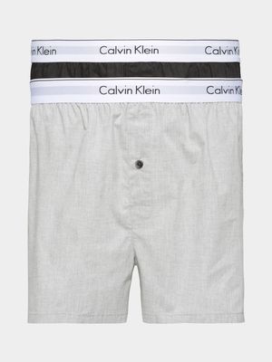 Men's Calvin Klein Black 2P Slim Fit Boxers