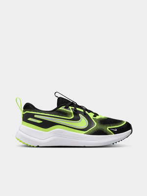 Junior Grade-School Nike Cosmic Black/Yellow Running Shoes