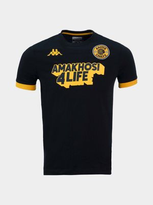 Mens Kappa Kaizer Chiefs Amelot AM Black Tee