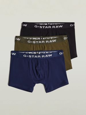 G-Star Men's Boxer Briefs Black/Imperial Blue/ Gold 3 Pack