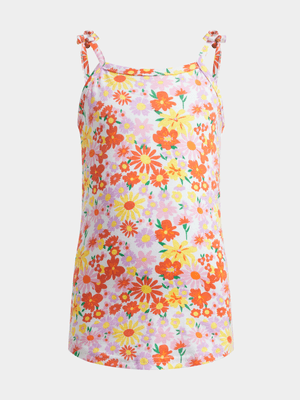 Jet Younger Girls Floral Tropical Dress