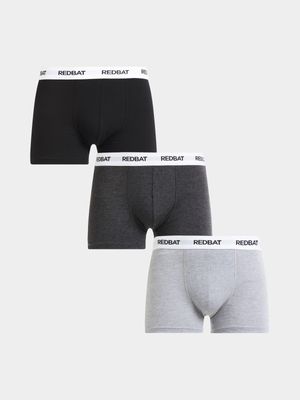 Redbat Men's 3 pack Multicolour Grey Trunk