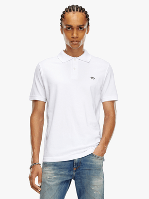 Men's Diesel White T-Rejust Doval-PJ Polo