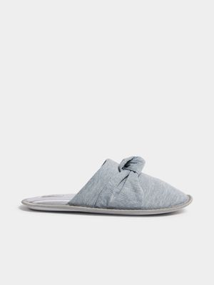 Women's Grey Knot Slippers