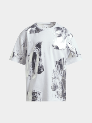 Girls Silver Foil Tee