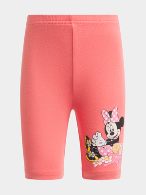 Jet Younger Girls Coral Minnie Mouse Cycle Shorts