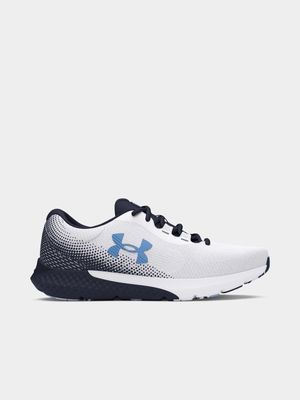 Mens Under Armour Charged Rogue 4 White/Black/Blue Running Shoes