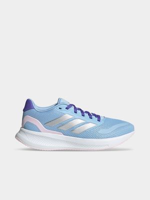 Junior Grade-School adidas Run Falcon Blue/Pink/Purple Running Shoes