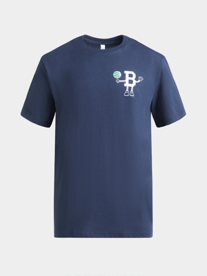 Older Boy's Navy Back Graphic Print T-Shirt