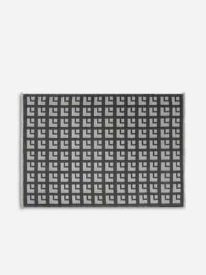 Squares Outdoor Rug Black 160x230cm