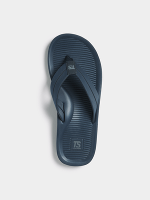 Mens TS Styled Navy Flip Flops