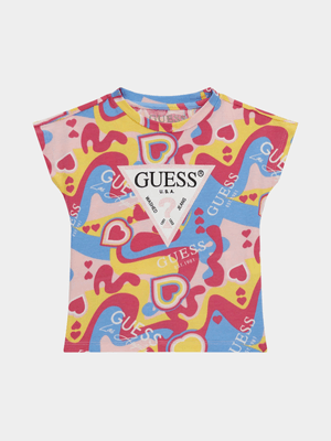 Younger Girls Guess Multi  T-Shirt