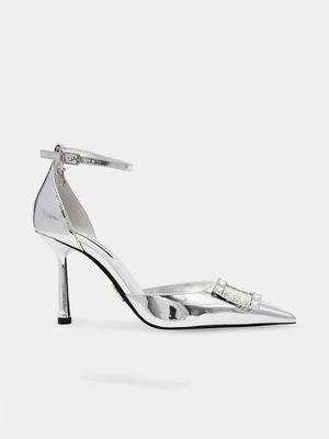 Women's Steve Madden Silver Accession Heels