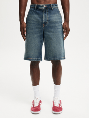 Men's Cotton On Blue Baggy Denim Shorts