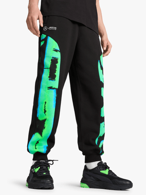 Puma Men's Mercedes-AMG Petronas F1® Neon Energy Black Sweatpants