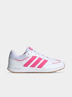 Junior Grade-School adidas Tensaur Switch White/Pink Sneakers