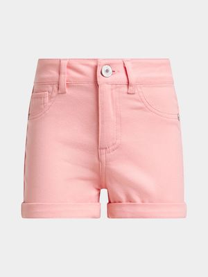 Older Girl's Pink Denim Shorts