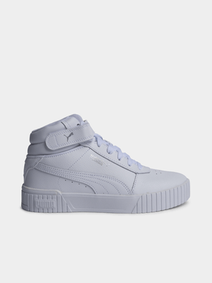 Junior Puma Carina 2.0 Mid White Sneaker