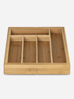 @home Bamboo Extendable Cutlery Tray