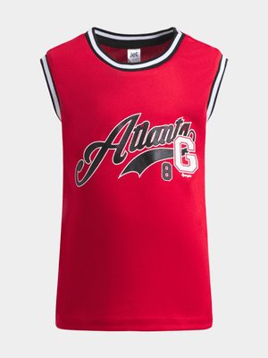 Jet Younger Boys red Atlanta Basketball Vest