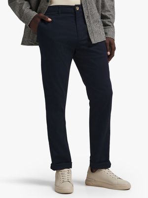 Men's Navy Straight Leg Chinos