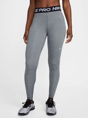 Womens Nike Pro Mesh-Paneled Grey Leggings