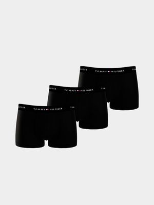 Men's Tommy Hilfiger Black 3P Wb Trunks