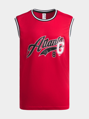 Jet Older Boys Red Atlanta Basketball Vest