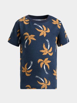 Jet Younger Boys Navy Palm Tree T-Shirt