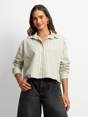 Jet Women's Sage/White Stripe Shirt