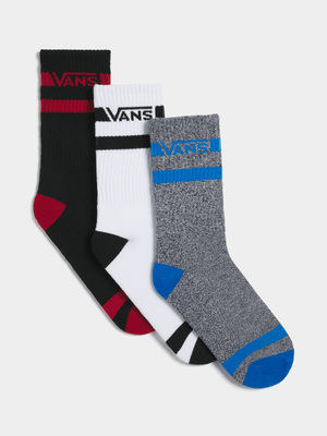 Vans Crew 3PK White Socks