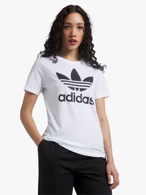 adidas Originals Women's Trefoil White T-Shirt