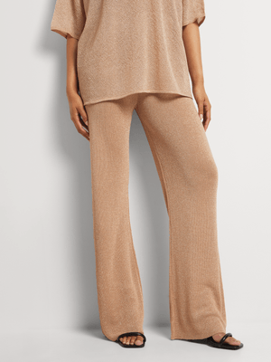 Relaxed Wide-leg Lurex Pants