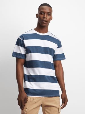 Jet Men's Blue/White Stripe T-Shirt