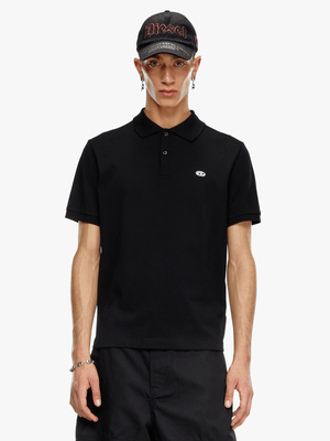 Men's Diesel Black T-Rejust Doval-PJ Polo