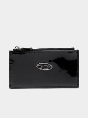 Women's Diesel Black Play D Card Holder Wallet