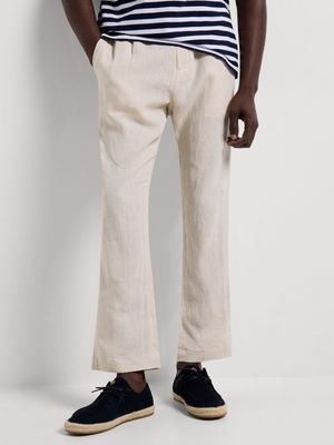 Fabiani Men's Natural Linen Trousers