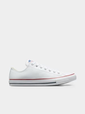 Mens Converse All Star Leather White Low Sneakers