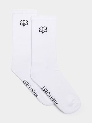 Anatomy Unisex 2-Pack White Socks